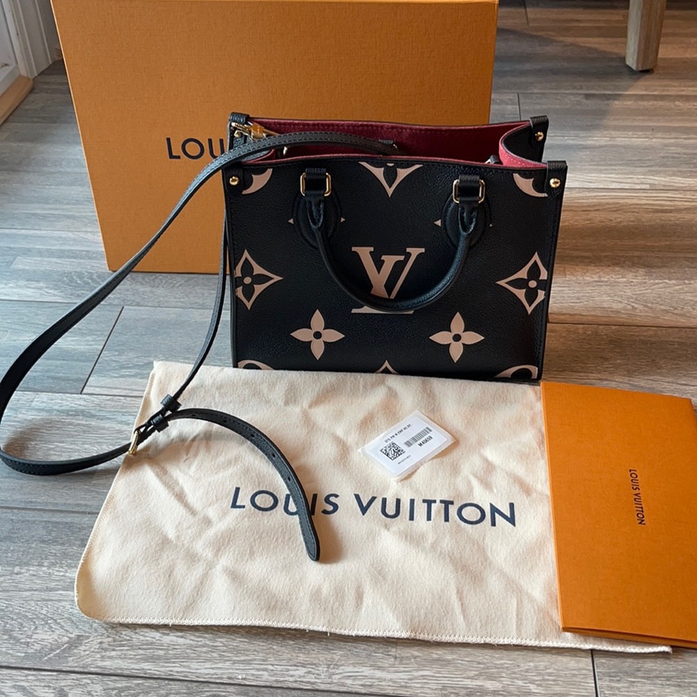 Auth Louis Vuitton Onthego PM empreinte monogram